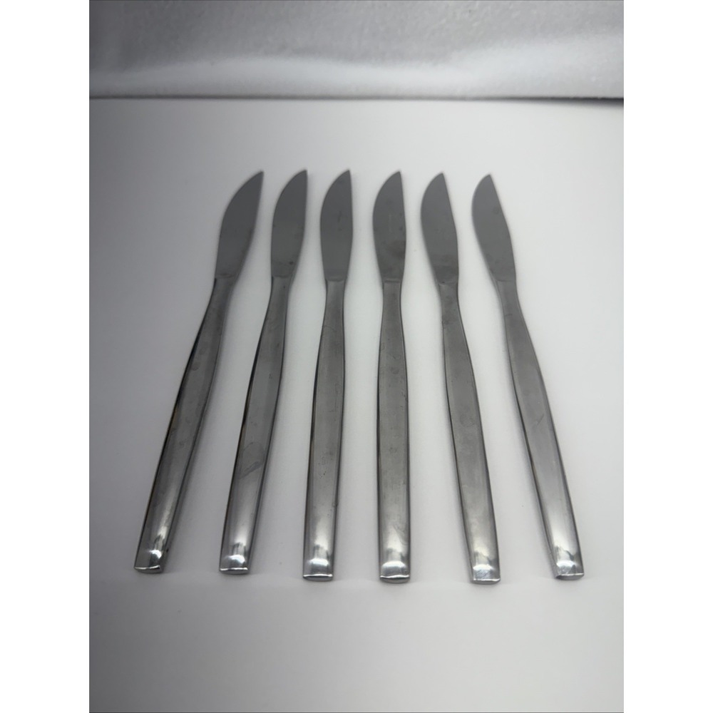 Chef Le Blanc Stainless Steak Knives Set of 6 Vintage 8" Flatware Lot